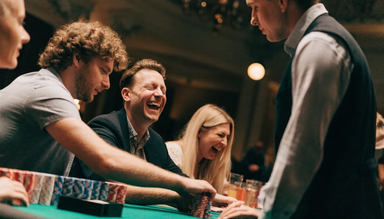 Stół pokerowy w sali eventowej Montclairons w Poznaniu